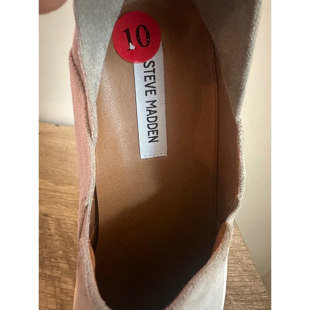 Steve Madden Fayna Suede Slip On Sneakers Loafer Flat Gray Women Size 10, NWOT‎
